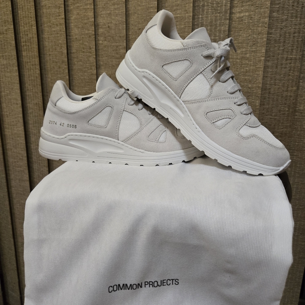 Common Projects Men's White Cross Trainers Worn Twice Size 9 Practically New
